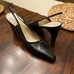 Salvatore Ferragamo closed toe strap heels